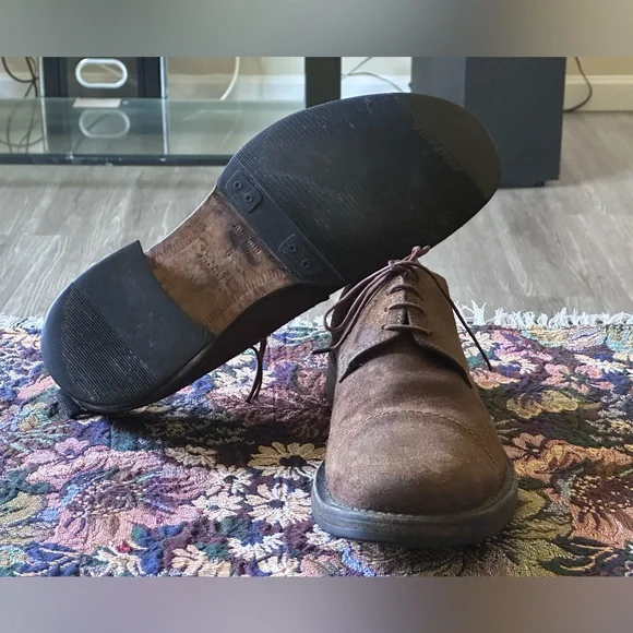 MIU MIU PRADA Cap-toe Dirty Brown Suede Men